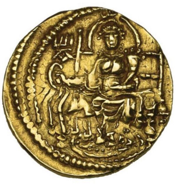 Kushans, Kanishka II  gold dinar - Image 2