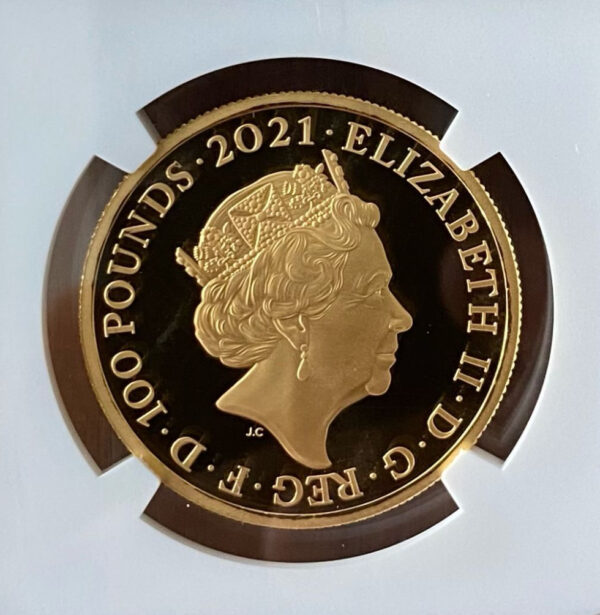 2021 Queen Elizabeth Il 'Mahatma Gandhi' 999.9 loz Gold Proof Coin